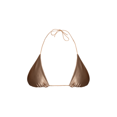 Barely There Satin Triangle Top - Bronze