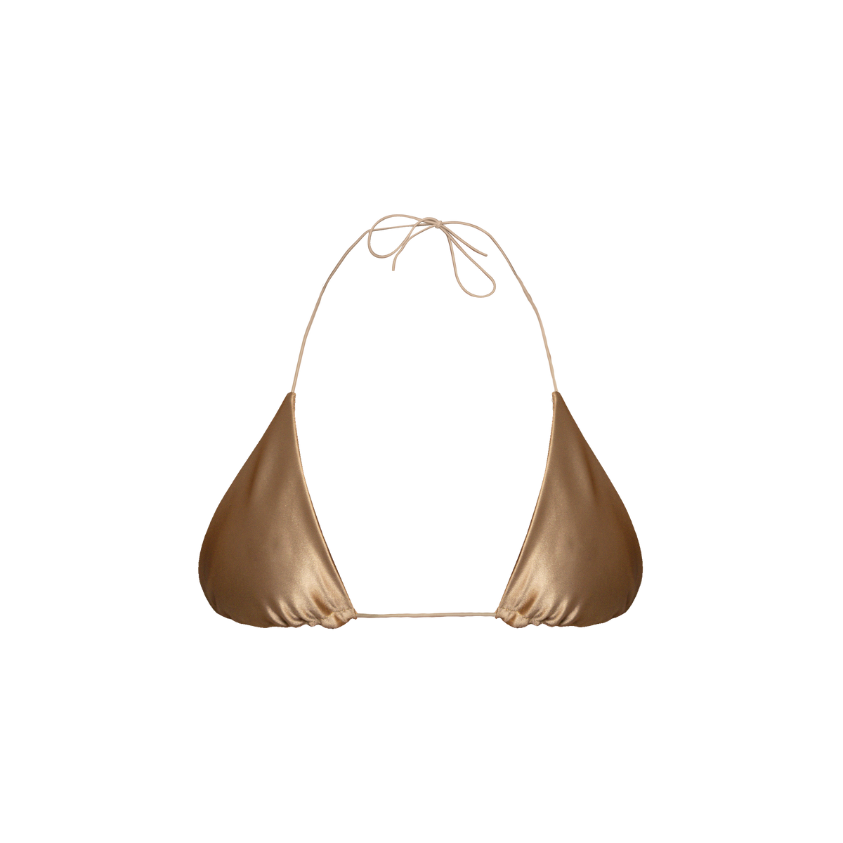 Barely There Satin Triangle Top - GOLD – Giada World